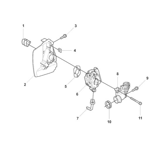 Carburettor, Air Filter for Husqvarna 326 AI 25 Auger