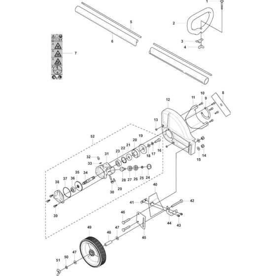 Shaft & Handle  for Husqvarna 326 ES Trimmer/ Edgers