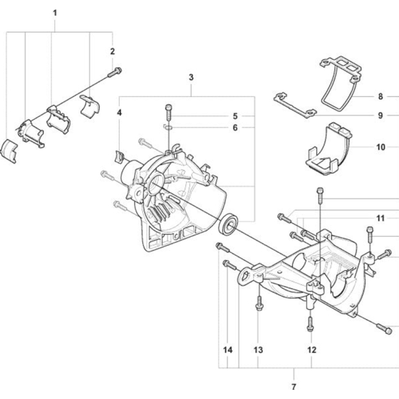 Crankcase for Husqvarna 326 ES Trimmer/ Edgers