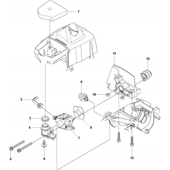 Carburetor & Air Filter for Husqvarna 326 EX Trimmer/ Edgers