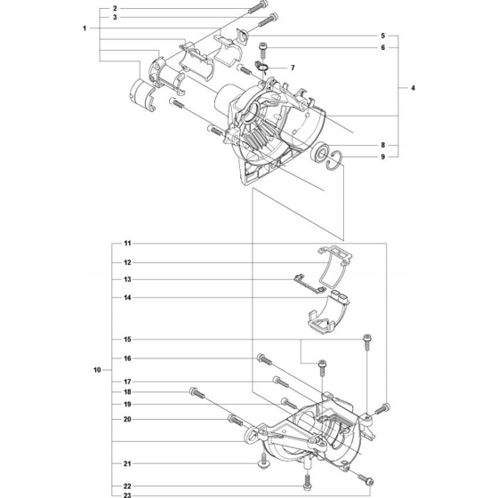 Crankcase for Husqvarna 326 EX Trimmer/ Edgers