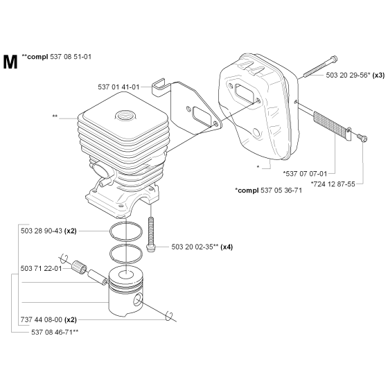 Ignition System Assembly for Husqvarna 326 HE4 X-Series Hedge Trimmers