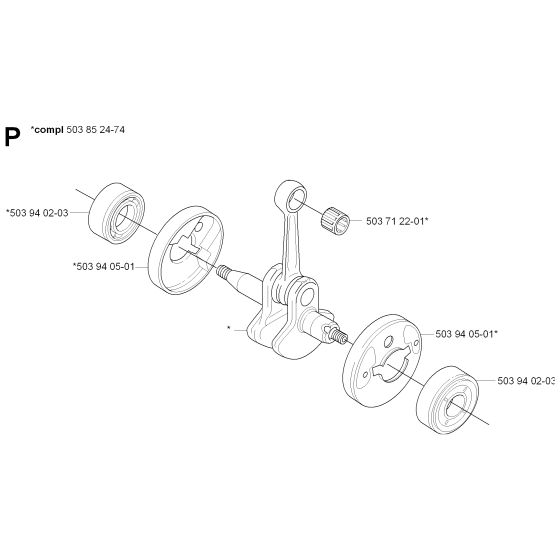 Crankcase & Clutchdrum Assembly for Husqvarna 326 HE4 X-Series Hedge Trimmers