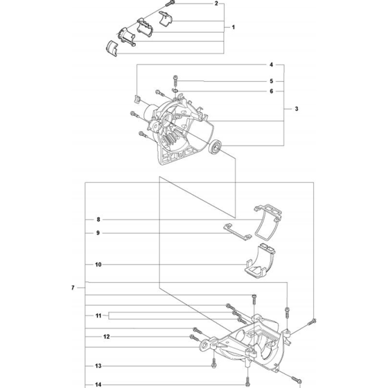 Crankcase for Husqvarna 326 LDx Trimmer/ Edgers