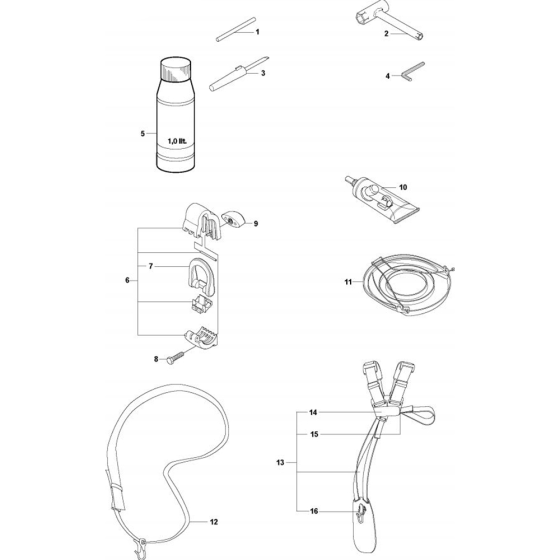 Accessories-1 for Husqvarna 326 LDx Trimmer/ Edgers