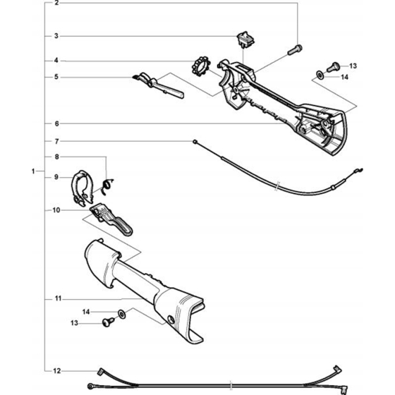 Throttle Controls for Husqvarna 326 LDx Trimmer/ Edgers