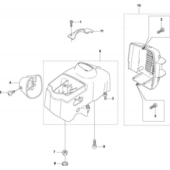 Cover-1 for Husqvarna 326 LDx Trimmer/ Edgers