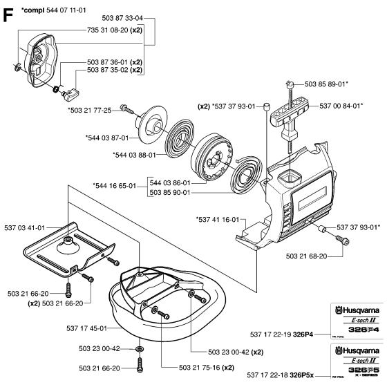 Starter Assembly for Husqvarna 326P Pole Pruners