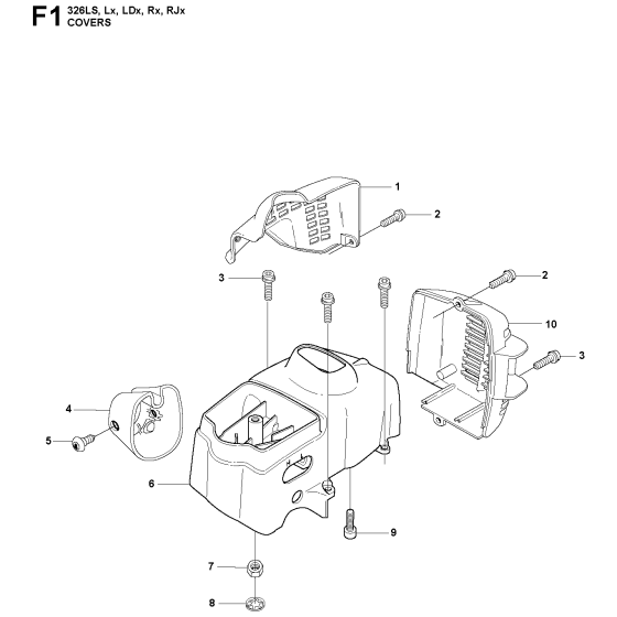 Cover Assembly For Husqvarna 326RJX Brushcutter