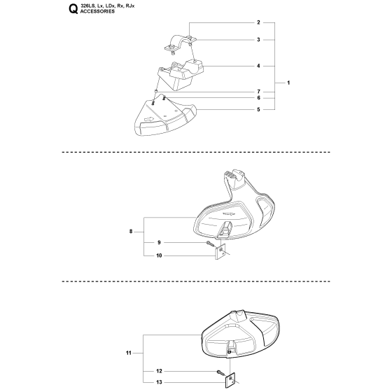 Accessories Assembly For Husqvarna 326RJX Brushcutter