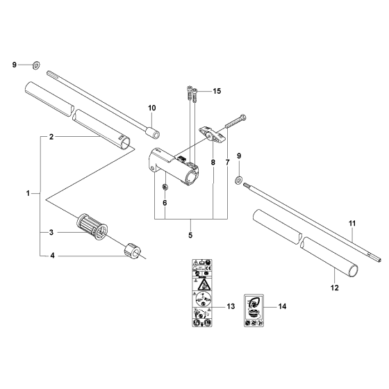 Shaft Assembly For Husqvarna 326RX Brushcutter