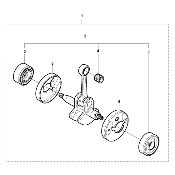 Crankshaft Assembly For Husqvarna 326RX Brushcutter