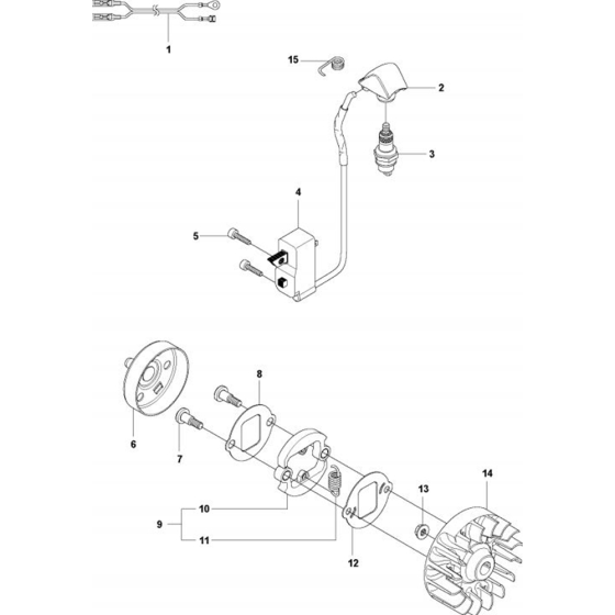 Ignition System & Clutch  for Husqvarna 327 ES Trimmer/ Edgers