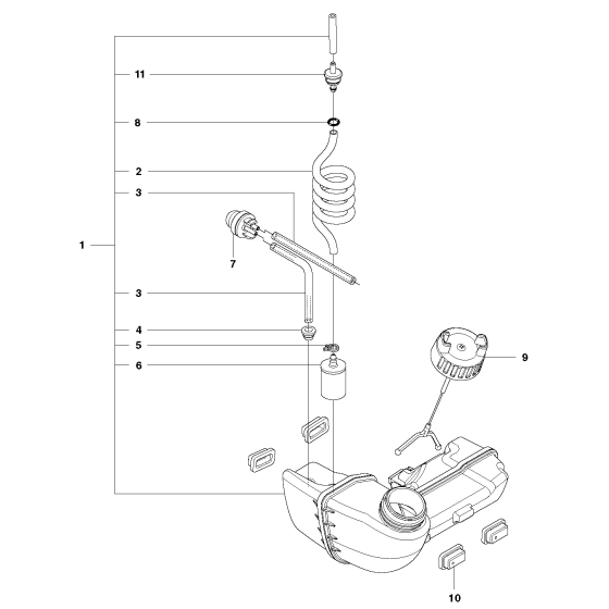 Fuel Tank Assembly for Husqvarna 327 HDA65 X-Series Hedge Trimmers