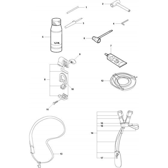 Accessories-1 for Husqvarna 327 LDx Trimmer/ Edgers