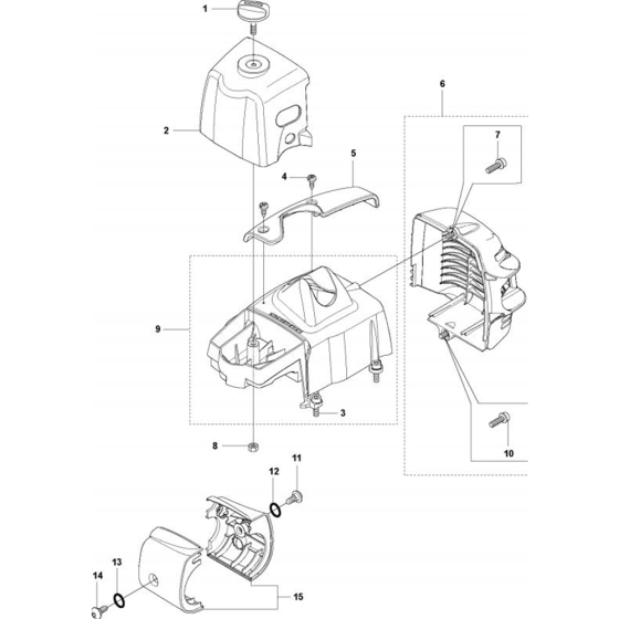 Cover-1 for Husqvarna 327 LDx Trimmer/ Edgers