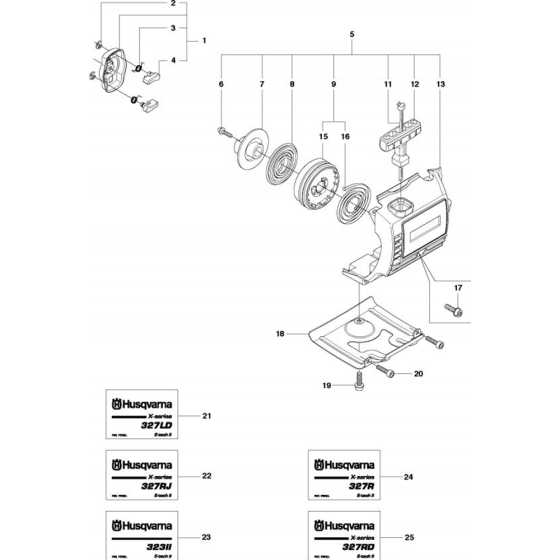 Starter-1 for Husqvarna 327 LDx Trimmer/ Edgers