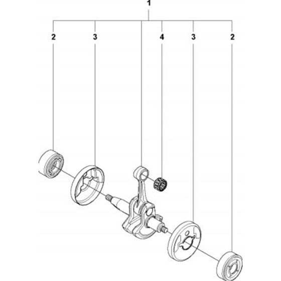 Crankshaft for Husqvarna 327 LS Trimmer/ Edgers