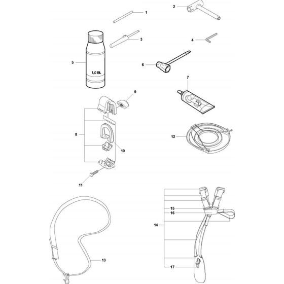 Accessories-1 for Husqvarna 327 LS Trimmer/ Edgers