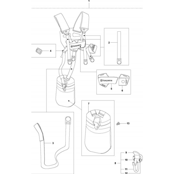 Harness for Husqvarna 327 LS Trimmer/ Edgers