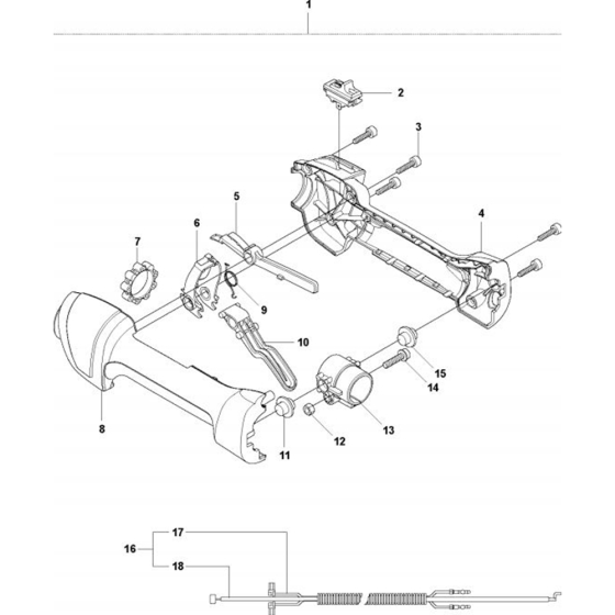 Handle & Controls  for Husqvarna 327 LS Trimmer/ Edgers