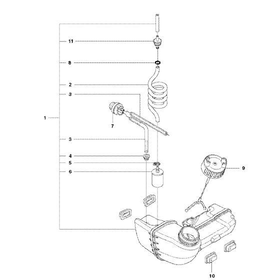 Fuel Tank Assembly for Husqvarna 327P Pole Pruners