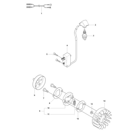 Ignition System Assembly for Husqvarna 327P4 Pole Pruner