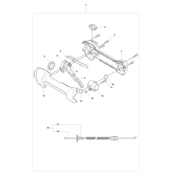 Throttle Control Assembly for Husqvarna 327P5x Pole Pruner