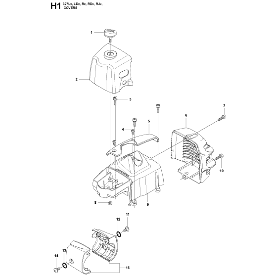 Cover Assembly For Husqvarna 327RDX Brushcutter