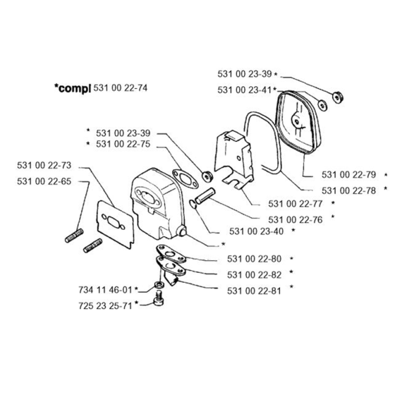 Muffler for Husqvarna 32 BL Trimmer/ Edgers