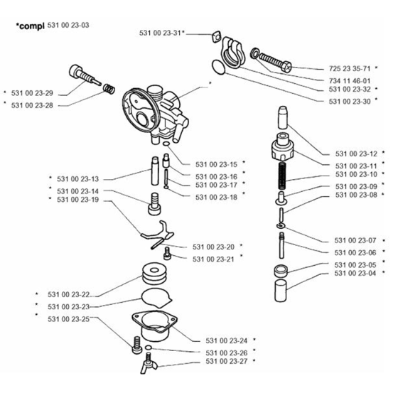 Carburetor Details  for Husqvarna 32 BL Trimmer/ Edgers