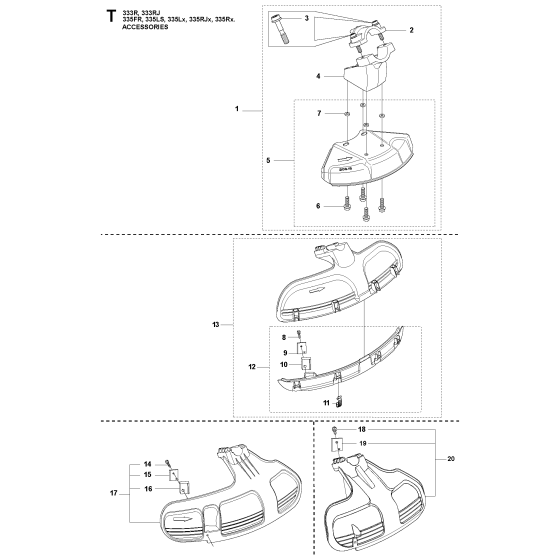 Accessories Assembly For Husqvarna 333R Brushcutter