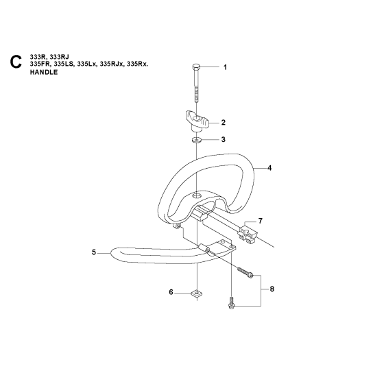 Handle Assembly For Husqvarna 333RJ Brushcutter