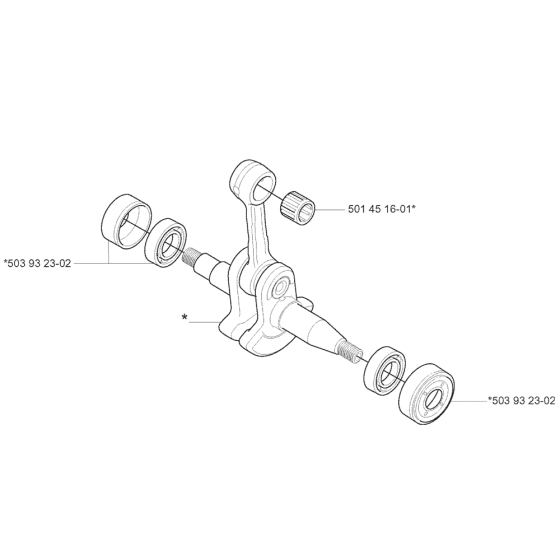 Crankshaft Assembly For Husqvarna 340 Chainsaw 