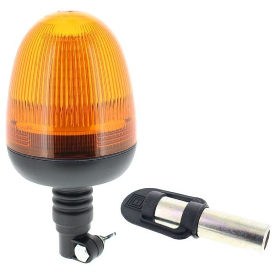 Amber/Orange LED Medium Flexi DIN Type Fixing Flashing Beacon - Spigot Kits