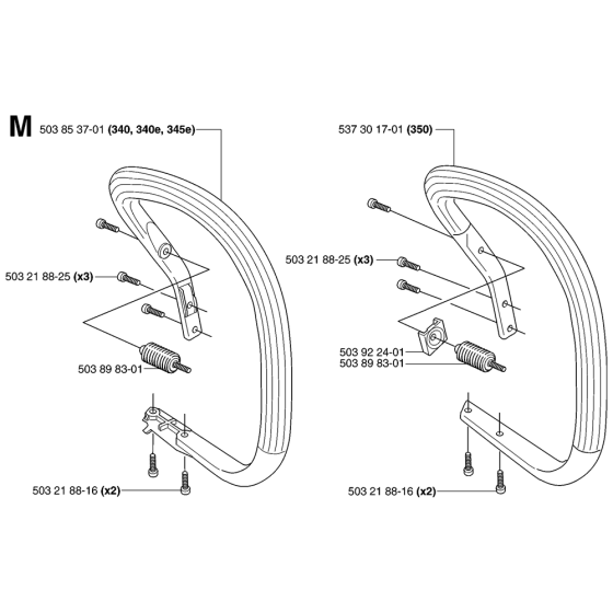 Handle Assembly For Husqvarna 340e Chainsaw 