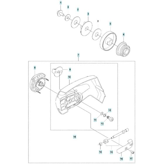 Clutch Cover for Husqvarna 340i Battery Chainsaw