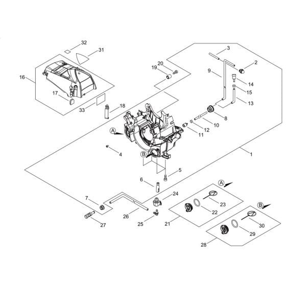 Engine Cover for Shindaiwa 341AC Chainsaw