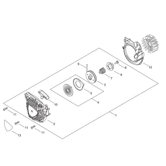 Recoil Starter for Shindaiwa 341AC Chainsaw