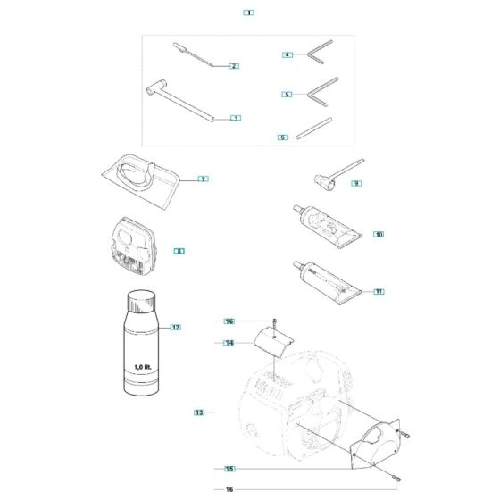 Accessories for Husqvarna 343FRM Brushcutter