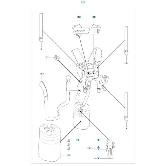 Harness Assembly -1 for Husqvarna 343FRM Brushcutter