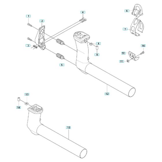 Tower Assembly for Husqvarna 343FRM Brushcutter