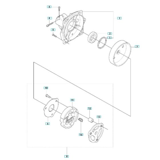 Clutch Assembly for Husqvarna 343FRM Brushcutter