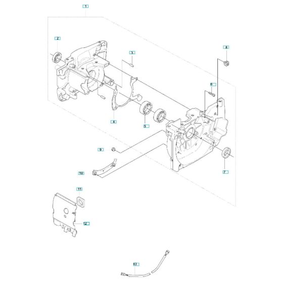 Crankcase Assembly for Husqvarna 343FRM Brushcutter