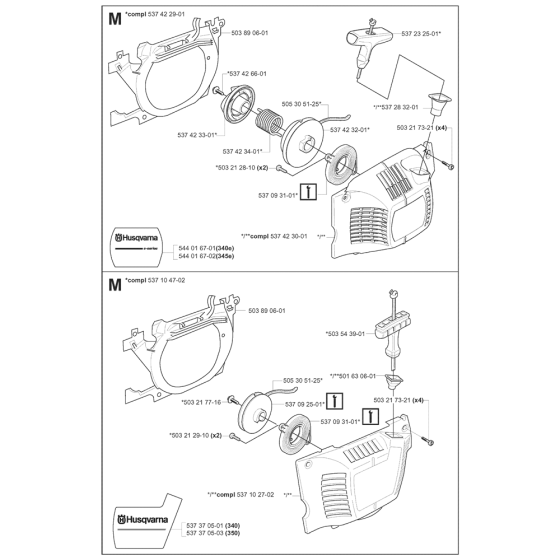 Starter Assembly For Husqvarna 345 Chainsaw 