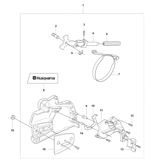 Chain Brake & Clutch Cover Assembly For Husqvarna 345e Triobrake Chainsaw 