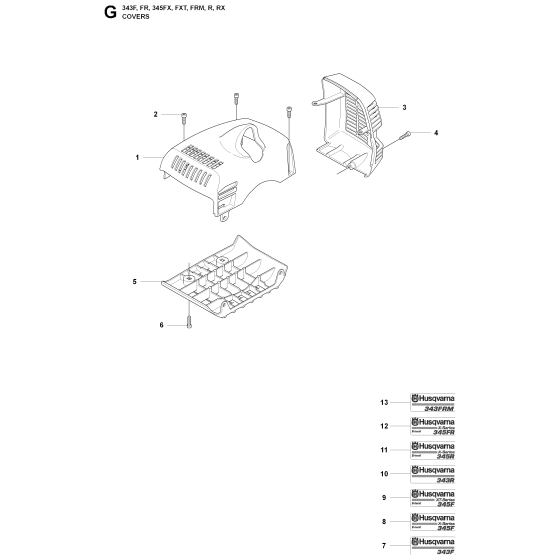 Cover Assembly For Husqvarna 345R Brushcutter