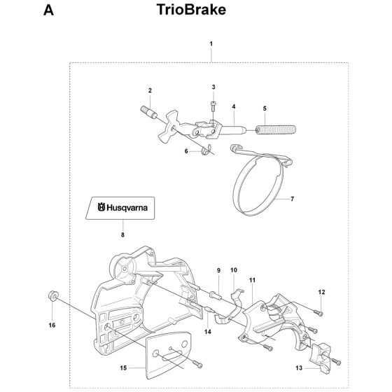 Chain Brake & Clutch Cover Assembly For Husqvarna 346XP Triobrake Chainsaw 