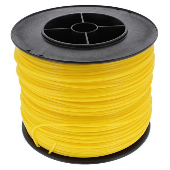 Yellow Nylon Strimmer Line 3.0mm Round Section - 231m