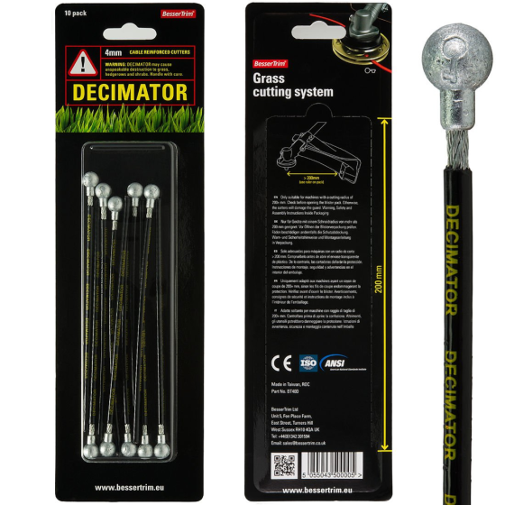 Bessertrim "Decimator" Cutters 10 PK fits BesserTrim Head w/ 200mm Cutting Radius - 350 804